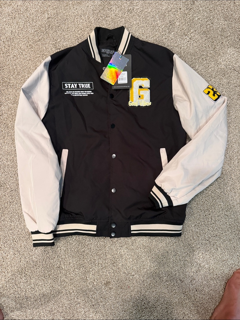 NEW W TAGS Seven Souls size 18 youth varsity jacket